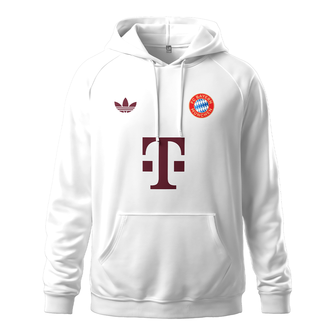 Bayern Munich White Hoodie 2024/25