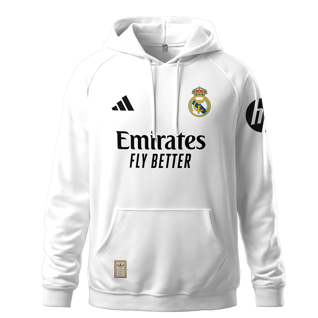 Real Madrid White Hoodie 2024/25