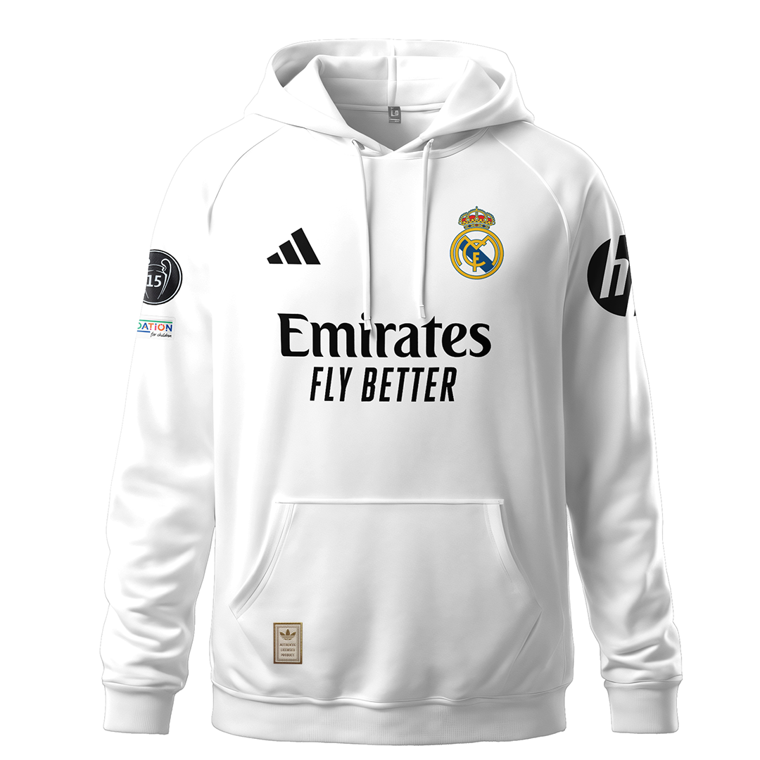 Real Madrid White Hoodie 2024/25