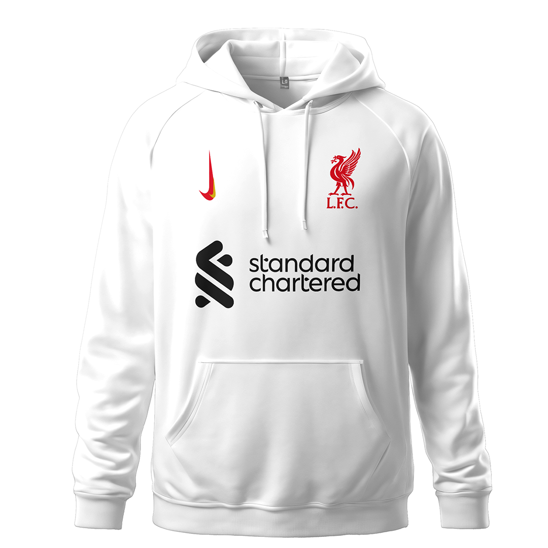 Liverpool White Hoodie 2024/25